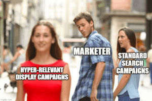 Paid Search Marketing vs. Display Meme